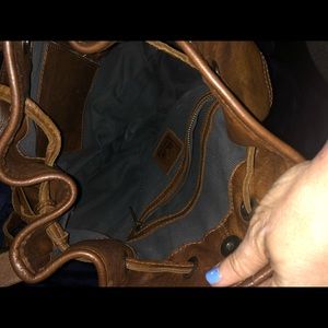 Beautiful Frye Bucket Bag with Studded Details